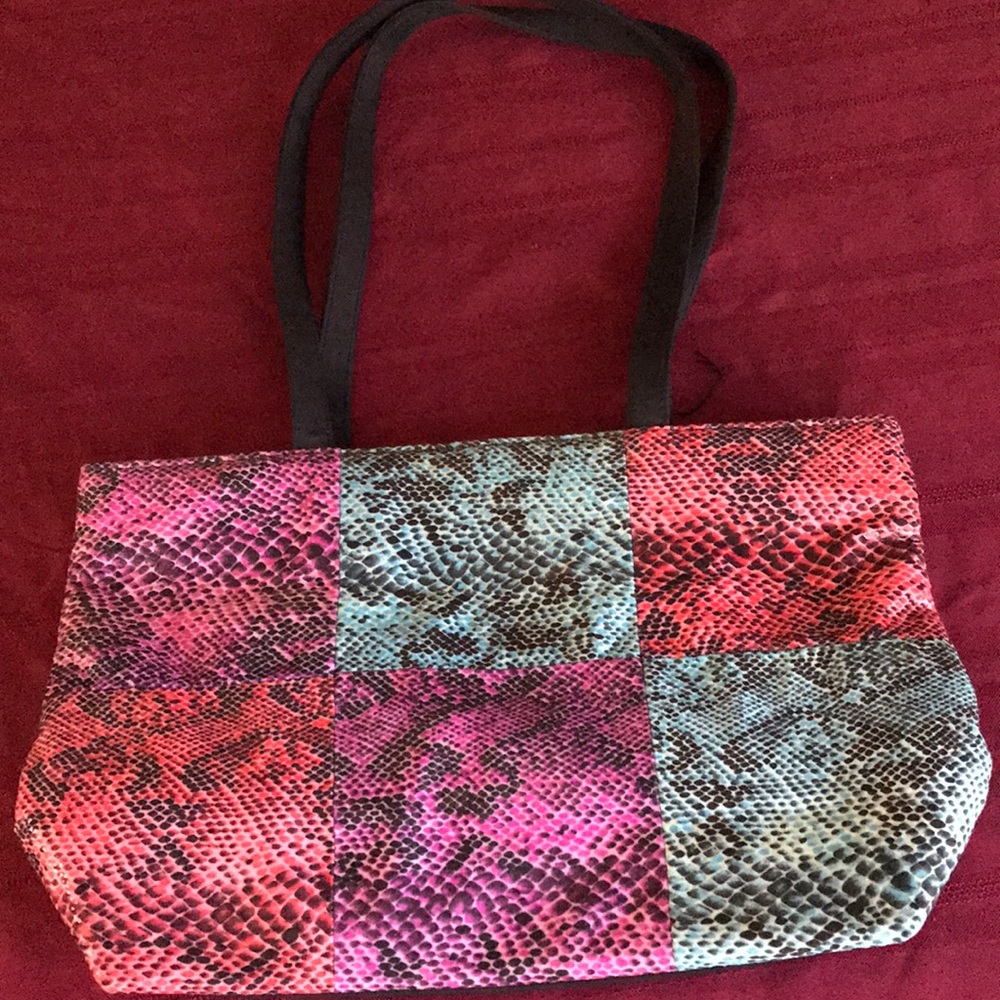 Ladies colorful handbag 15 inches long